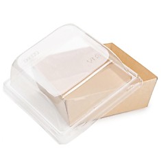 Коробка с пластиковой крышкой для бенто -торта